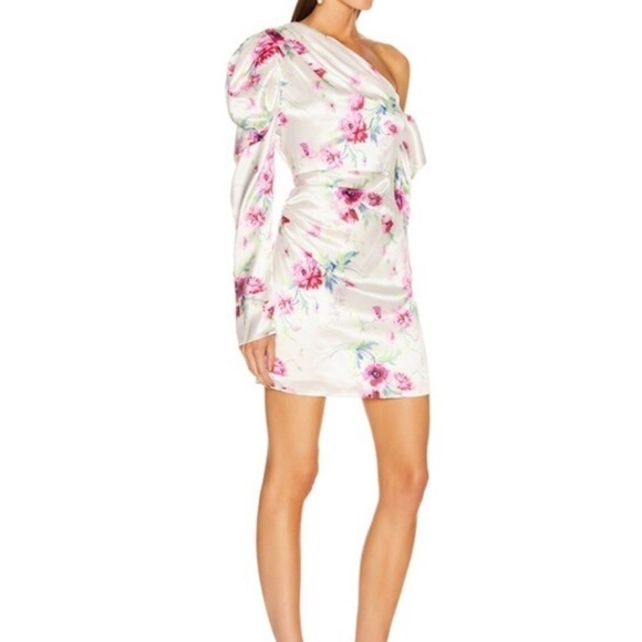 Les reveries 100% silk floral mini dress size 2 - Picture 4 of 13